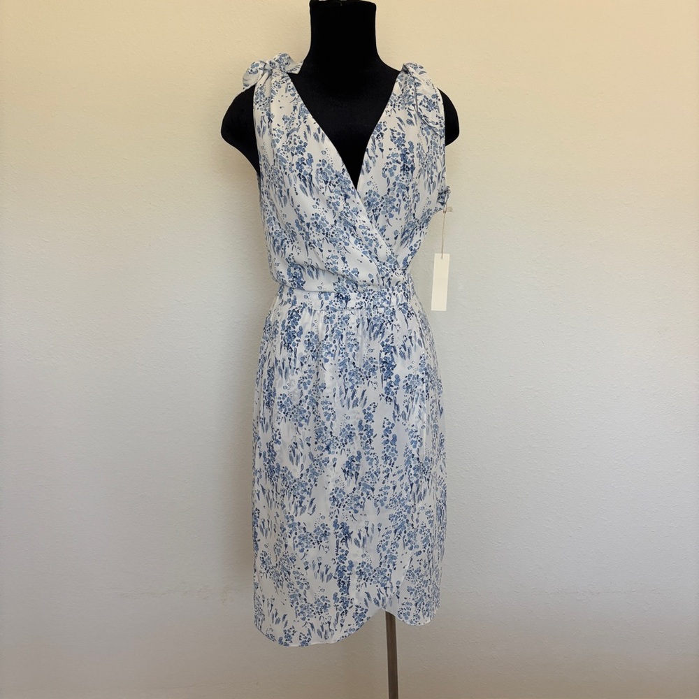 Paper Crown Appleton Dress Blue and White Floral Toile Lauren Conrad Dress